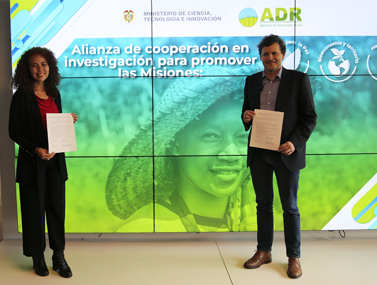 Nace alianza entre Minciencias y la Agencia de Desarrollo Rural (ADR) para fortalecer el campo colombiano