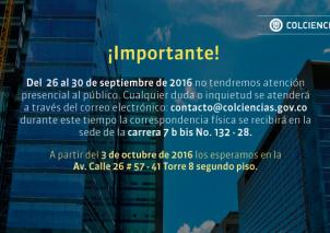 Importante: Durante una semana suspenderemos atención presencial