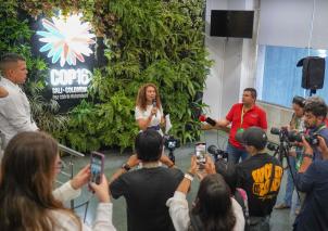 Ministra de Ciencia, Tecnología e Innovación, Yesenia Olaya en la COP 16