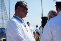  El presidente de la República, Iván Duque Márquez, condecoró con la Medalla fe en la Causa de la Armada Nacional al primer director de Colciencias Capitán Alberto Ospina Taborda y al actual director, Diego Hernández Losada