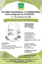 III Foro Nacional y VI Municipal  Inter-colegiado de Filosofía